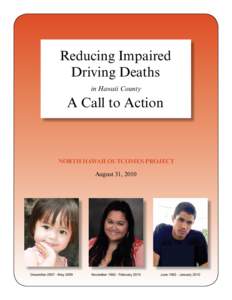 Reducing Impaired Driving Deaths in Hawaii County A Call to Action