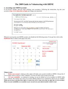Microsoft Word - SHINE volunteering for dummies.doc