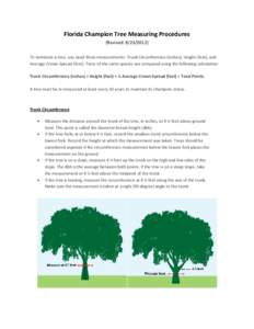 Forestry / Diameter at breast height / Volume / Ornamental trees / Clinometer / National Register of Big Trees / Tree / Hypsometer / Drip line / Measurement / Botany / Land management