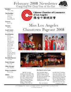 February 2008 Newsletter Kung Hay Fat Choy Year of the Rat