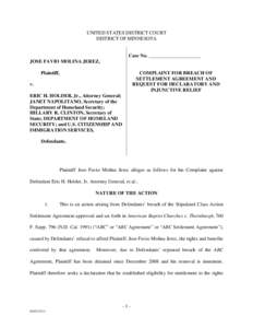 Nicaraguan Adjustment and Central American Relief Act / Lawsuit / Class action / Plaintiff / Immigration / Immigration to the United States / History of the United States / United States Citizenship and Immigration Services / Immigration and Naturalization Service / Law