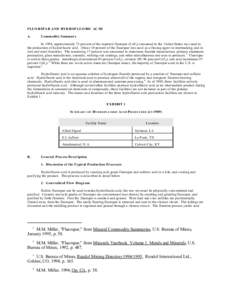 FLUO RSPA R AND HYD ROF LUO RIC AC ID A. Commodity Summary  In 1994, approximately 73 percent of the reported fluorspar (CaF2) consumed in the United States wa s used in