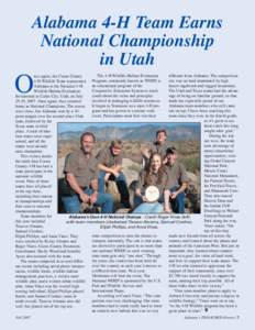 Alabama 4-H Team Earns National Championship in Utah O