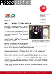 PRESSRELEASE NGK Spark Plugs (UK) Limited Maylands Avenue Hemel Hempstead Herts HP2 4SD