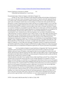 Southern Campaign American Revolution Pension Statements & Rosters Pension Application of Samuel Cox S39343 Transcribed and annotated by C. Leon Harris. VA