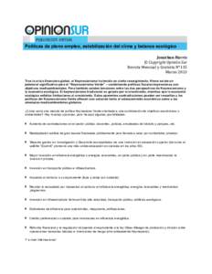   	
   Políticas de pleno empleo, estabilización del clima y balance ecológico 	
   Jonathan	
  Harris	
  