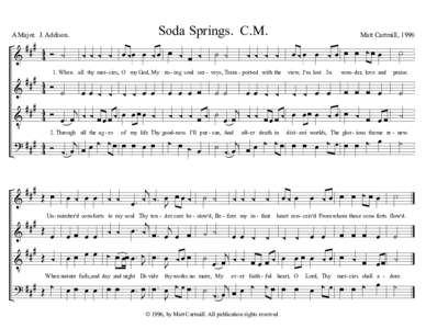 Soda Springs. C.M.  A Major. J. Addison. ### 4 &