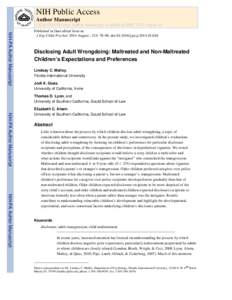 NIH Public Access Author Manuscript J Exp Child Psychol. Author manuscript; available in PMC 2014 August 01. NIH-PA Author Manuscript