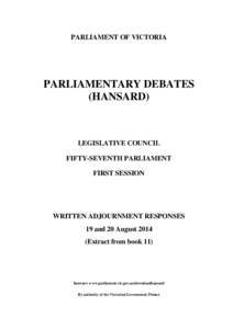 EXTRACTFROMBOOK  PARLIAMENT OF VICTORIA PARLIAMENTARY DEBATES (HANSARD)