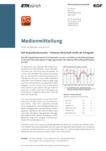 KOF Konjunkturforschungsstelle ETH Zürich WEH D 4 Weinbergstrasse[removed]Zürich