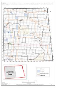 Figure 33.  Areas of two-dimensional and three-dimensional seismic surveys within North Dakota Study Area since July[removed]Data from North Dakota Industrial Commission[removed]102W