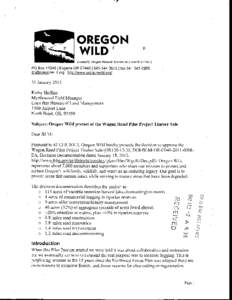 Oregon Wild protest of Wagon Road Pilot