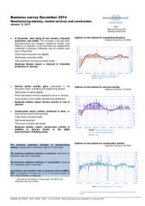 Business survey December 2014 Manufacturing industry, market services and construction January 12, 2015 DGS Sectoral Surveys and Statistics Directorate