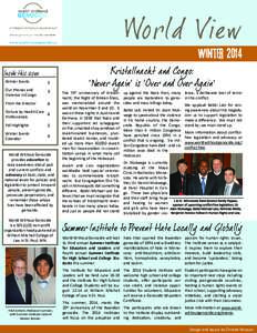 World View Winter 2014 lnside this issue Winter Events