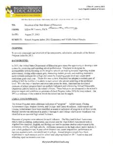 State Board Meeting  School Progress Index Elementary and Middle School 2013 Results Henry R Johnson, Jr., Ed.D