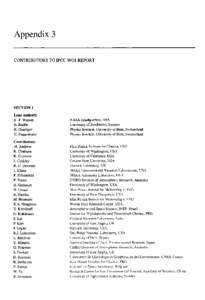 Appendix 3 CONTRIBUTORS TO IPCC WG1 REPORT SECTION 1 Lead Authors: R .T. Watson