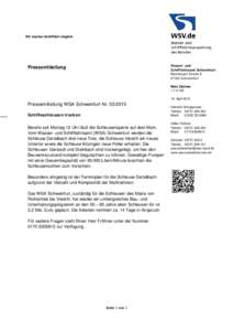 Presseinfo 03_2015 Schiffsschleusen trocken