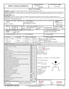 DD Form 2808, Report of Medical Examination, January 2003