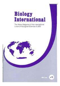 Biology  International The News Magazine of the International Union of Biological Sciences (IUBS)