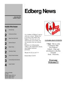 . . . Edberg News June/July 2012