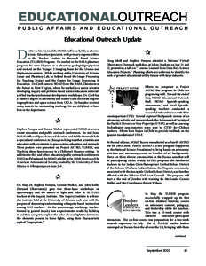 EDUCATIONALOUTREACH PUBLIC AFFAIRS AND EDUCATIONAL OUTREACH Educational Outreach Update  D