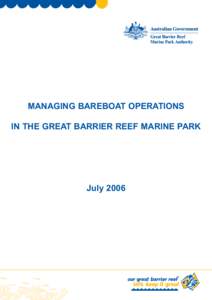 Managing Tourism Permits to Operate in the Great Barrier Reef Marine Park and Adjacent Queensland Marine Parks