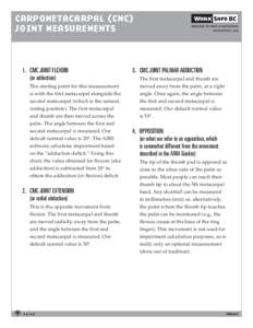Carpometacarpal (CMC) Joint Measurements