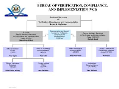 BUREAU OF VERIFICATION, COMPLIANCE, AND IMPLEMENTATION (VCI) Bureau of Verification, Compliance, and Implementation  Assistant Secretary
