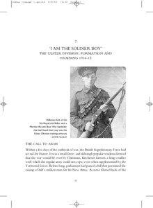 Politics of Ireland / 36th (Ulster) Division / Ulster Volunteers / Young Citizen Volunteers / Royal Ulster Rifles / National Volunteers / Royal Irish Fusiliers / Territorial Army / Irish Volunteers / Unionism / Ireland in World War I / Politics of the United Kingdom