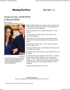 A Royal affair - Winnipeg Free Press  1 of 2 http://www.printthis.clickability.com/pt/cpt?expire=&title=A+Royal+affa...