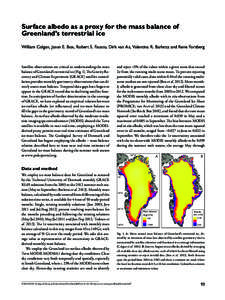 Glaciology / Climatology / Effects of global warming / Sea ice / Arctic Ocean / Greenland ice sheet / Cryosphere / Polar ice packs / Ice sheet / Earth / Physical geography / Atmospheric sciences