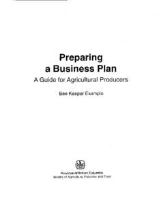 Beekeeper Example: Introduction: Busines Planning Guide - BCMAFF