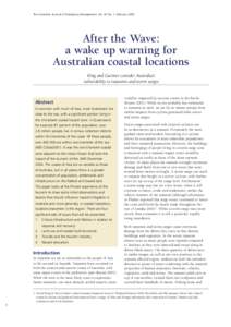 Management / Provinces of Thailand / Tsunami / Earthquake engineering / Flood / Phuket Province / Indian Ocean earthquake and tsunami / Khao Lak / Patong / Physical oceanography / Physical geography / Water waves