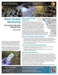 San Francisco Bay Area Network Inventory and Monitoring Program Water Quality Monitoring San Francisco Bay Area