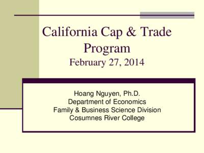 California Cap & Trade Program