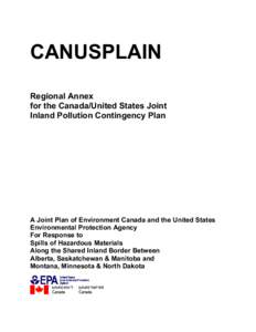 CANUSPLAIN Regional Annex for the Canada/United States Joint Inland Pollution Contingency Plan