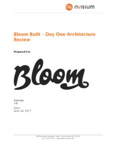 Bloom Built – Day One Architecture Review Prepared For: Version: 1.0
