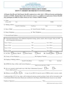 State of West Virginia Consolidated Public Retirement Board Internet Form (Signature in Blue Ink Only[removed]MacCorkle Avenue SE, Charleston, West Virginia[removed]Telephone: [removed]or[removed]Fax: [removed]