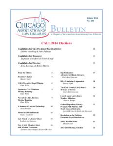 Bulletin  Winter 2014 No[removed]A Chapter of the American Association of Law Libraries