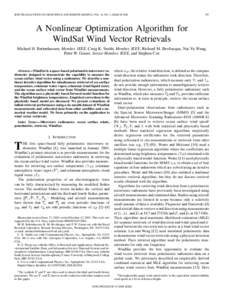 Remote sensing / Inverse problems / United States Department of Defense / WINDSAT / Wind / Radiometry / Special sensor microwave/imager / Collocation / Optimal estimation / Atmospheric sciences / Meteorology / Earth