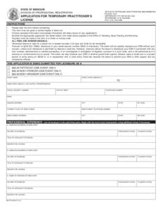 state of missouri division of professional registration Save  application for temporary practitioner’s