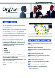FACT SHEET  OrgVue bring your organisation to life  PRODUCT OVERVIEW