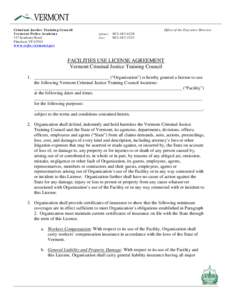 Criminal Justice Training Council Vermont Police Academy 317 Academy Road Pittsford, VT[removed]www.vcjtc.vermont.gov
