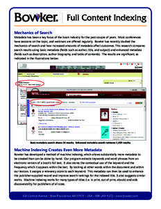 Searching / Knowledge representation / Technical communication / Indexing / Metadata / Full text search / Index / Web search engine / Search engine indexing / Information science / Information / Information retrieval