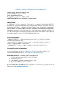 Call for a post doc_IREDU_NEETs