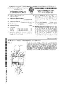 (12) INTERNATIONAL APPLICATION PUBLISHED UNDER THE PATENT COOPERATION TREATY (PCT[removed]World Intellectual Property Organization International Bureau  11111111111111111111111111111111111111111111111111111111111111111111