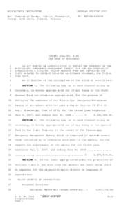 MISSISSIPPI LEGISLATURE  REGULAR SESSION 2007 By: Senator(s) Gordon, Little, Chassaniol, Cuevas, Hyde-Smith, Simmons, Wilemon