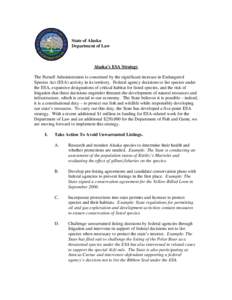 Endangered species / Conservation in the United States / Environmental law / Ecological restoration / Endangered Species Act / United States Fish and Wildlife Service / Critical habitat / Threatened species / European Space Agency / Environment / Conservation / Ecology