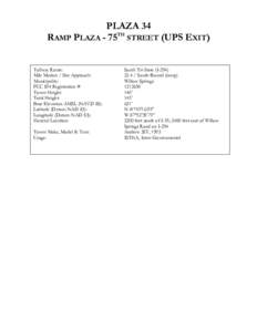 PLAZA 34 RAMP PLAZA - 75TH STREET (UPS EXIT) Tollway Route: Mile Marker / Site Approach: Municipality: FCC 854 Registration #