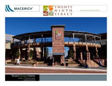 1600 28th Street Boulder COTenant Design Criteria Section  t Technical Criteria